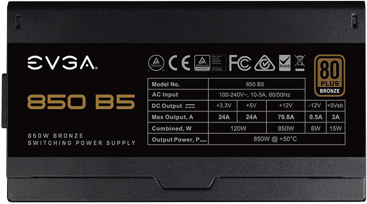 EVGA 850W B5 Bronze 80+ Power Supply