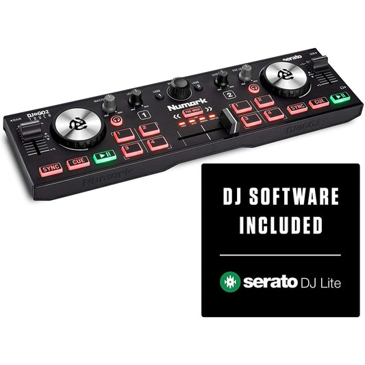Numark DJ2GO2 Touch 
Pocket DJ Controller with Capacitive Touch Jog Wheels